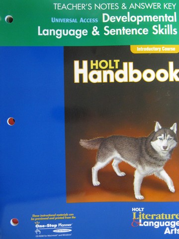 (image for) Developmental Language & Sentence Skills TE Introductory (TE)(P)