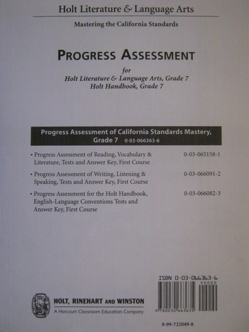 (image for) Progress Assessment Pack 1st Course (CA)(Pk)