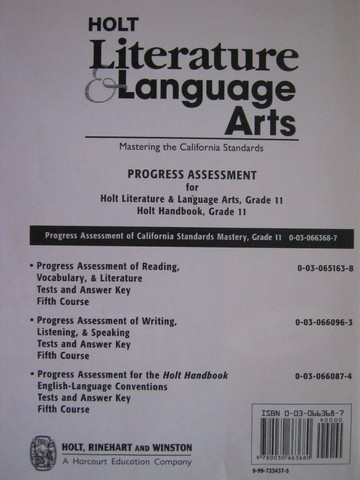 (image for) Progress Assessment Pack 5th Course Grade 11 (Pk)