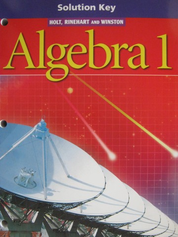 (image for) Algebra 1 Solution Key (P)