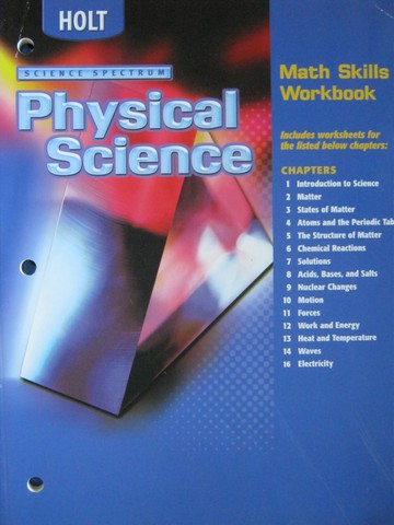 (image for) Science Spectrum Physical Science Math Skills Workbook (P)