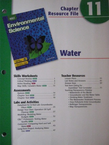 Holt Environmental Science Chapter Resource File 10 (P) [0030680697