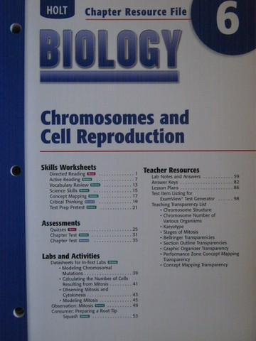 (image for) Holt Biology Chapter Resource File 6 (P)