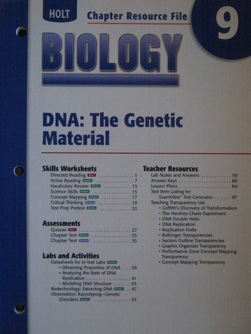 (image for) Holt Biology Chapter Resource File 9 (P)