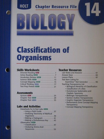 (image for) Holt Biology Chapter Resource File 14 (P)