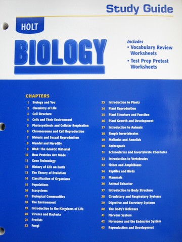(image for) Holt Biology Study Guide (P)