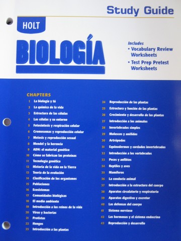 (image for) Holt Biologia Study Guide (P)