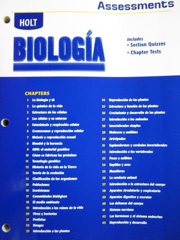 (image for) Holt Biologia Assessments (P)