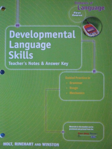 (image for) Elements of Language 1st Course Developmental Language (TE)(P)