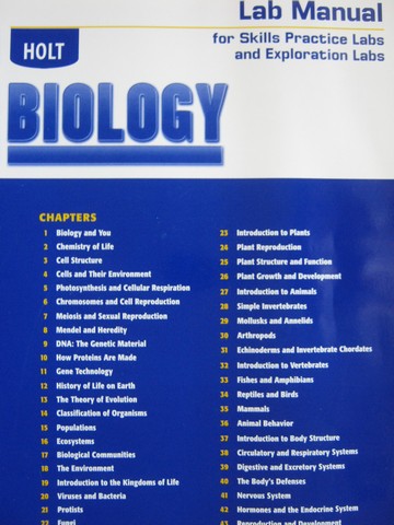 (image for) Holt Biology Lab Manual for Skills Practice Labs & (P)