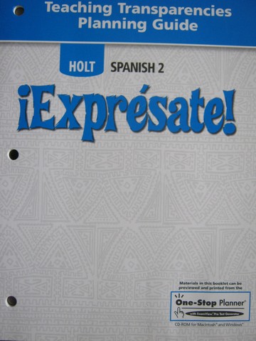 (image for) Expresate! 2 Teaching Transparencies Planning Guide (P)