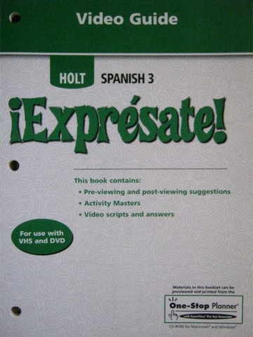(image for) Expresate! 3 Video Guide (P) by Marci Reed