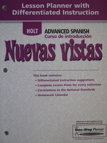 (image for) Nuevas vistas Curso de introduccion Lesson Planner (P)