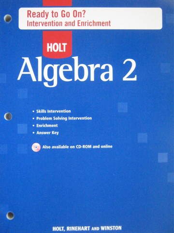 (image for) Algebra 2 Ready to Go On? Intervention & Enrichment (P)