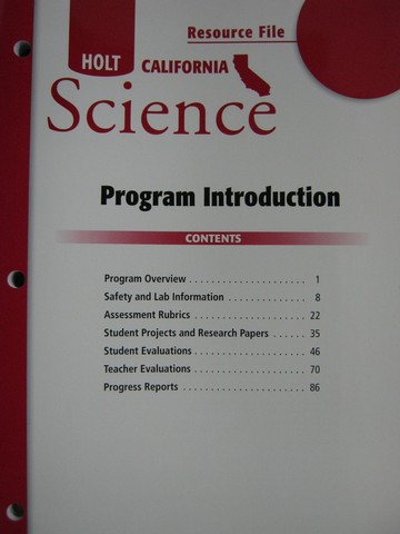 (image for) California Science Resource File Program Introduction (CA)(P)