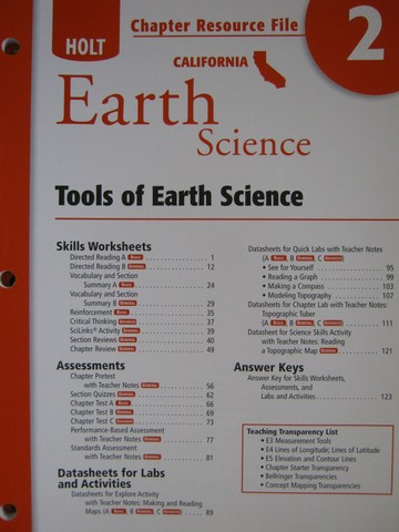 (image for) California Earth Science Chapter Resource File 2 (CA)(P)