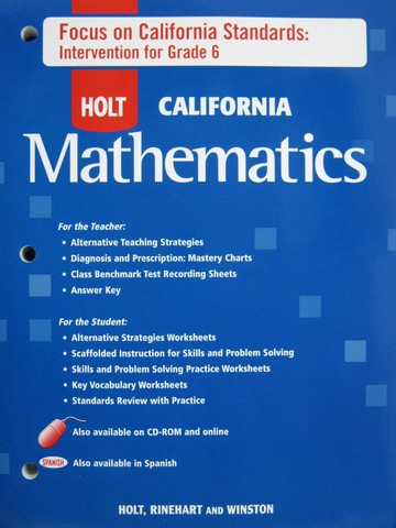 (image for) California Mathematics Course 1 Intervention (CA)(P)