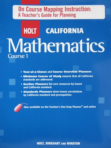 (image for) California Mathematics Course 1 On Course Mapping (P)