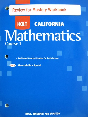 (image for) California Mathematics Course 1 Review for Mastery (P)