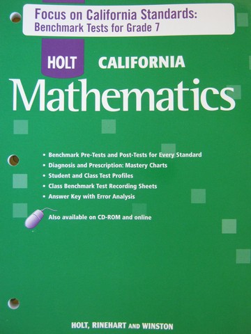 (image for) California Mathematics Course 2 Focus on California Standards (CA)(P)