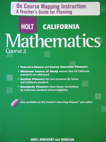 (image for) California Mathematics Course 2 On Course Mapping (P) - Click Image to Close