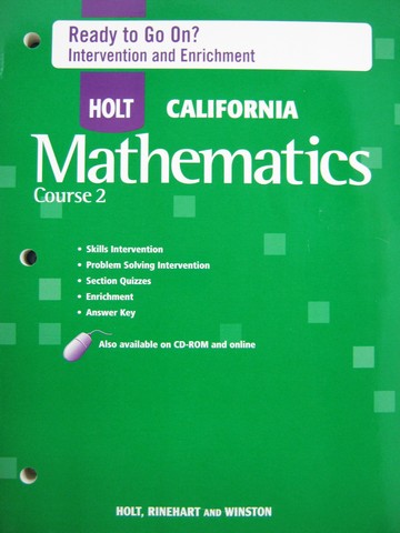 (image for) California Mathematics Course 2 Ready to Go On? (CA)(P) - Click Image to Close