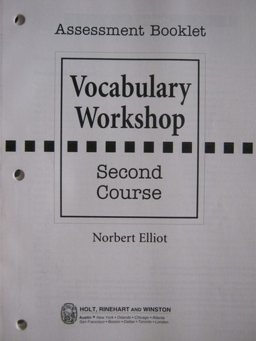 (image for) Vocabulary Workshop 2nd Course Assessment Booklet (P)