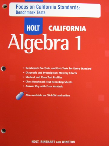 (image for) California Algebra 1 Focus on California Standards (CA)(P)