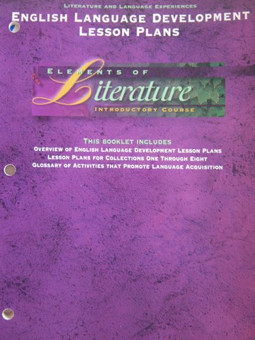 (image for) Elements of Literature Introductory Course ELD Lesson Plans (P)