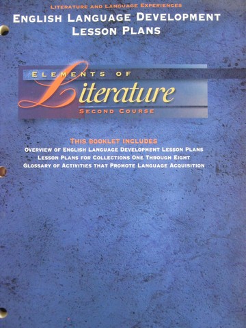 (image for) Elements of Literature 2nd Course ELD Lesson Plans (P)