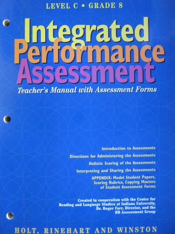 (image for) Integrated Performance Assessment Level C Grade 8 TM (TE)(P)