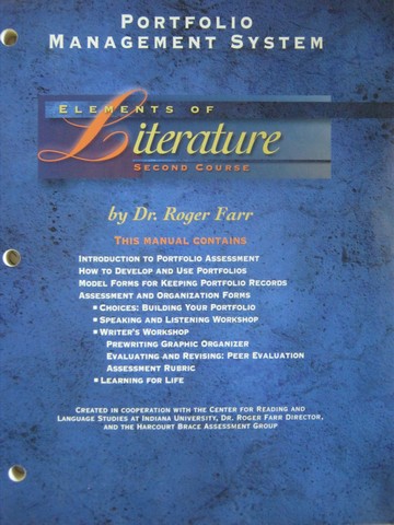 (image for) Elements of Literature 2nd Course Portfolio Management (P)