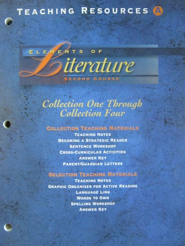 (image for) Elements of Literature 2nd Course Teaching Resources A (TE)(P)