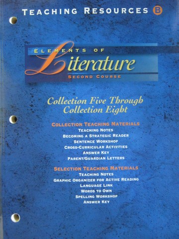 (image for) Elements of Literature 2nd Course Teaching Resources B (TE)(P)