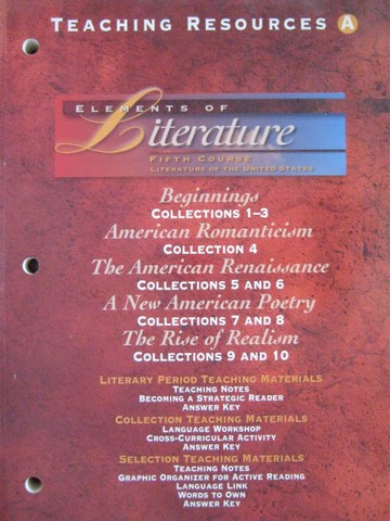 (image for) Elements of Literature 5th Course Teaching Resources A (TE)(P)