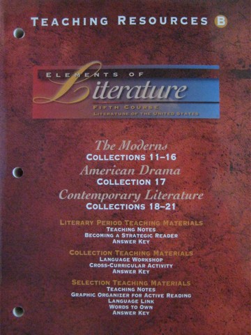 (image for) Elements of Literature 5th Course Teaching Resources B (TE)(P)