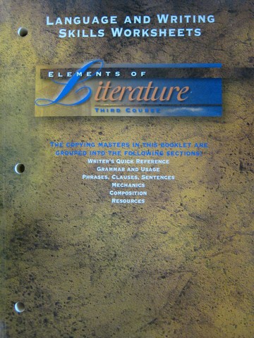 (image for) Elements of Literature 3rd Course Language & Writing Skills (P)