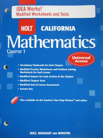 (image for) California Mathematics Course 1 Idea Works! (CA)(P)