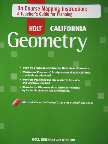(image for) California Geometry On Course Mapping Instruction (CA)(TE)(P)
