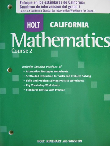 (image for) California Mathematics Course 2 Enfoque en los estandares (P) - Click Image to Close