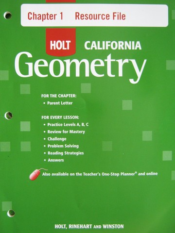 (image for) California Geometry Chapter 1 Resource File (CA)(P)