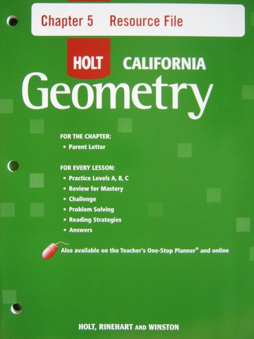 (image for) California Geometry Chapter 5 Resource File (CA)(P)