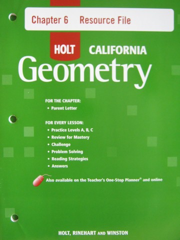 (image for) California Geometry Chapter 6 Resource File (CA)(P) - Click Image to Close