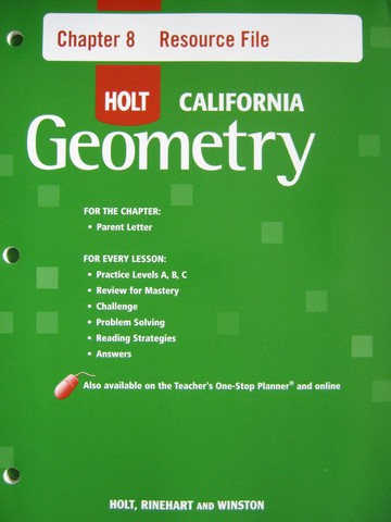 (image for) California Geometry Chapter 8 Resource File (CA)(P)