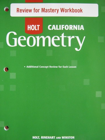 (image for) California Geometry Review for Mastery Workbook (CA)(P) - Click Image to Close