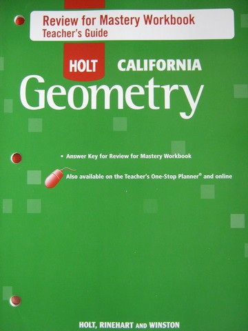 (image for) California Geometry Review for Mastery Workbook TG (TE)(P)