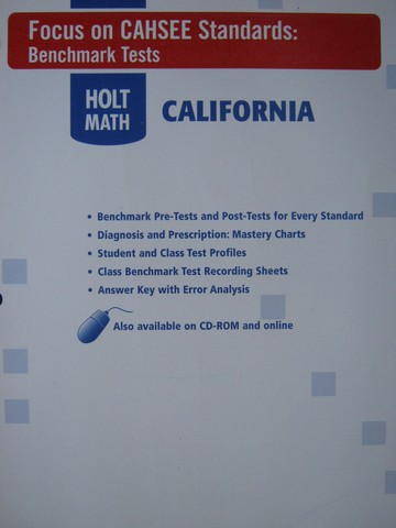 (image for) California Math Focus on CAHSEE Standards Benchmark (CA)(P)