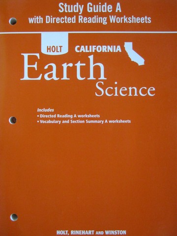 (image for) California Earth Science Study Guide A with Directed Reading (P)