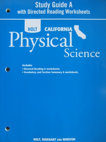 (image for) California Physical Science Study Guide A (CA)(P)