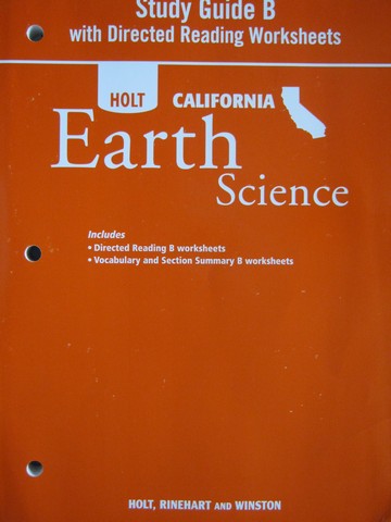 (image for) California Earth Science Study Guide B (CA)(P) - Click Image to Close
